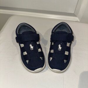 Polo by Ralph Lauren Kids Navy and White Sneakers
